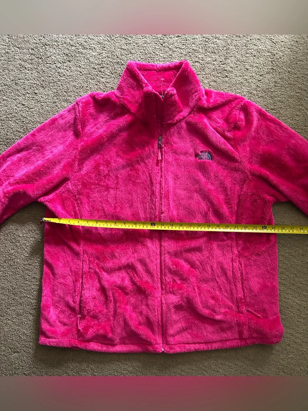 North Face Jacket Womens Medium Pink Osito Faux Fur Fleece Fuzy Cozy Soft XXXL